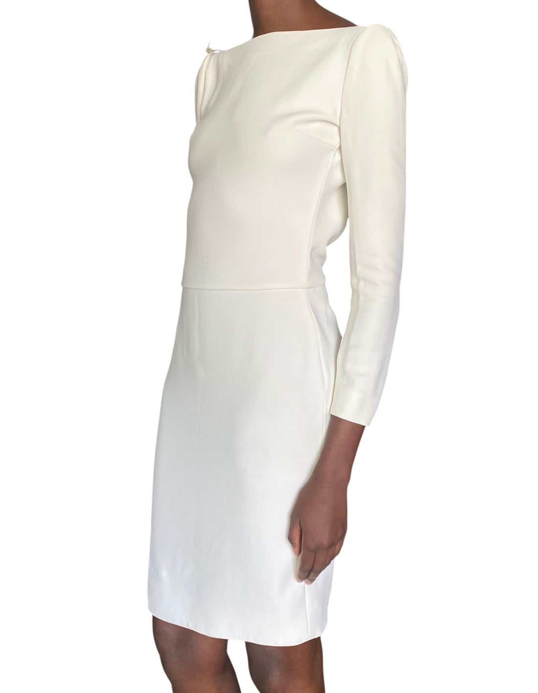 Tom Ford White Long Sleeve Backless Cocktail Dress - S / US 4