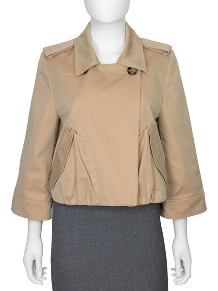 Dorothee Schumacher Luxury Layer Crop Trench Jacket - 3 / US 6-8