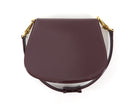 Saint Laurent Burgundy Patent Leather Voltaire Shoulder Bag