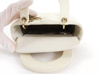 Christian Dior Small Ivory Leather ABC My Lady Dior Cannage Bag
