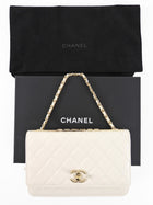Chanel 23C White Quilted Leather Trendy Wallet on Chain Crossbody Bag