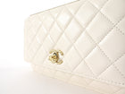 Chanel 23C White Quilted Leather Trendy Wallet on Chain Crossbody Bag
