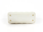 Christian Dior Small Ivory Leather ABC My Lady Dior Cannage Bag