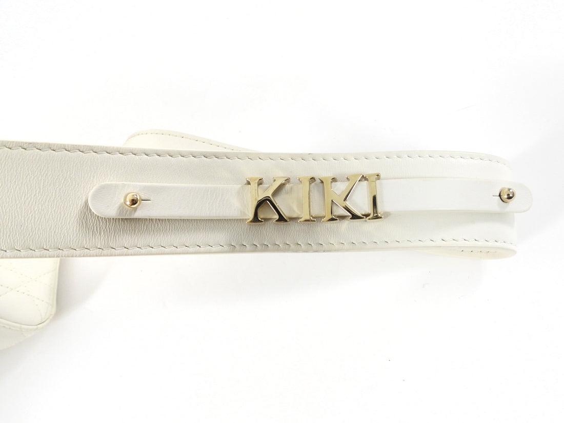 Christian Dior Small Ivory Leather ABC My Lady Dior Cannage Bag