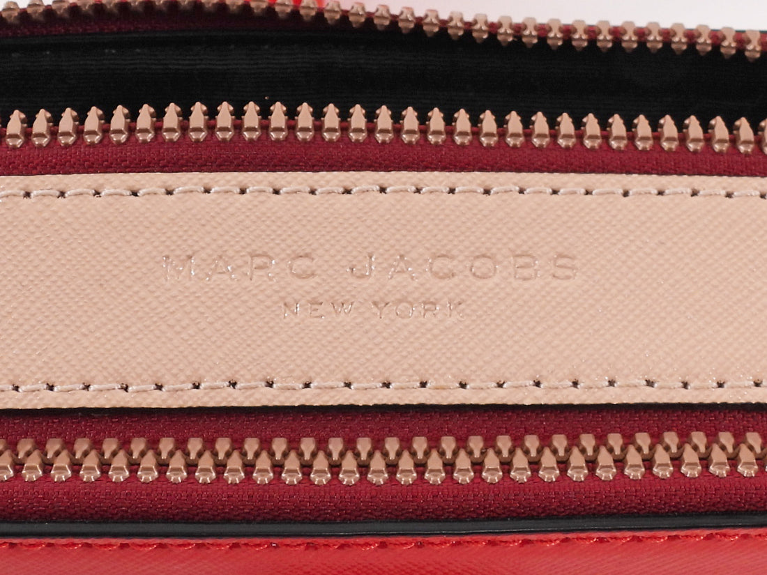 Marc Jacobs Red Snapshot Small Crossbody Web Strap Camera Bag
