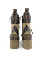 Louis Vuitton Taupe Monogram Laureate Desert Platform Ankle Boots - 7