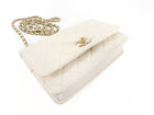Chanel 23C White Quilted Leather Trendy Wallet on Chain Crossbody Bag