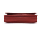 Chanel Red Embossed Leather Camelia Wallet on Chain WOC SHW