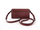 Chloe Burgundy Red Leather Mini Faye Clutch with Strap