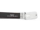 Gucci By Tom Ford Vintage 1998 Silver G Buckle Black Leather Belt  - 85/34