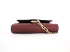 Chloe Burgundy Red Leather Mini Faye Clutch with Strap