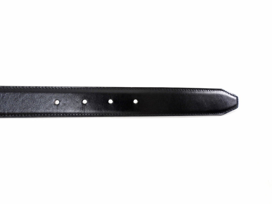 Gucci By Tom Ford Vintage 1998 Silver G Buckle Black Leather Belt  - 85/34