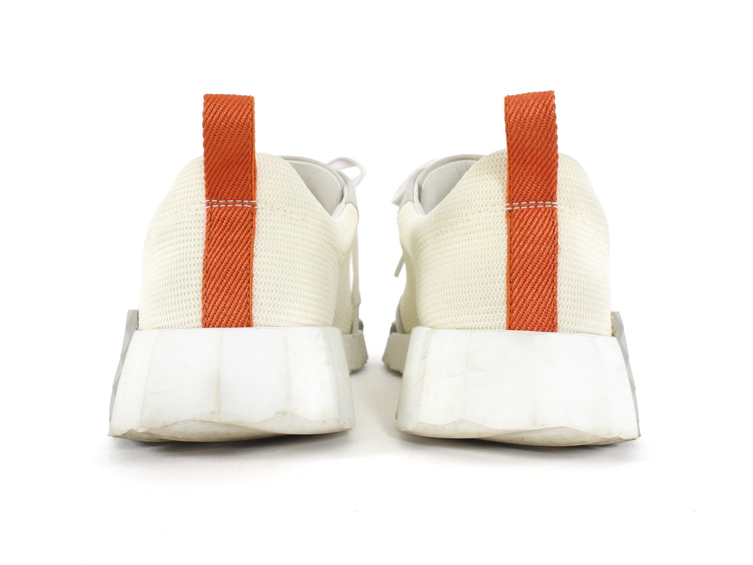 Hermes Ivory & Grey Bouncing Sneaker - 37