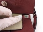 Chloe Burgundy Red Leather Mini Faye Clutch with Strap