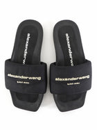 Alexander Wang Black Logo Pool Slides - 37