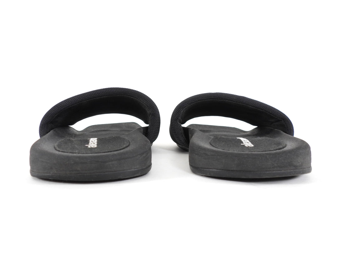 Alexander Wang Black Logo Pool Slides - 37