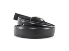 YSL Rive Gauche Tom Ford Logo Buckle Black Leather Belt - 34