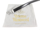 Vivienne Westwood Silver VW Buckle Leather Belt Black