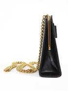 Ferragamo Black Vintage Vera Bow Mini Chain Bag