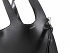 Coperni Black Leather Mini Heart Tote Bag with Strap