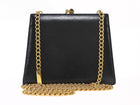 Ferragamo Black Vintage Vera Bow Mini Chain Bag