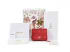 Christian Dior Monsignore Red Cannage Heart Quilted Lambskin Caro Dahlia Compact Wallet