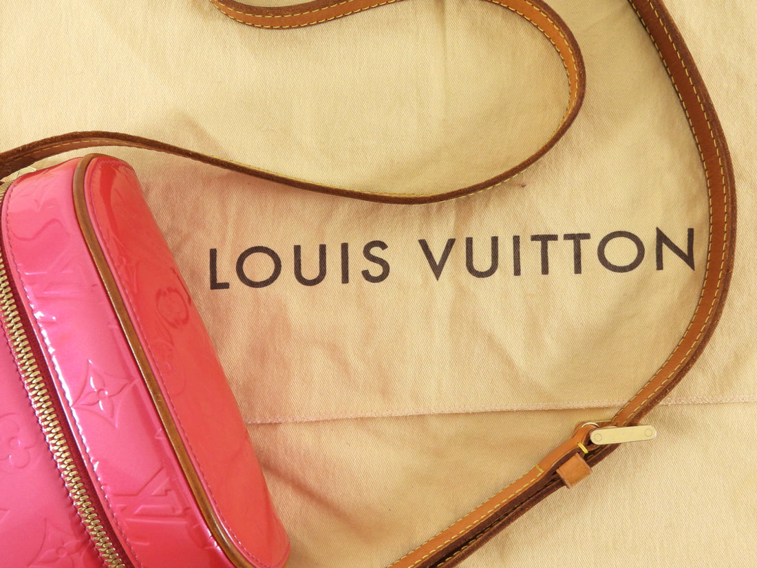 Louis Vuitton Vintage Pink Vernis Leather Sullivan Vertical Shoulder Bag