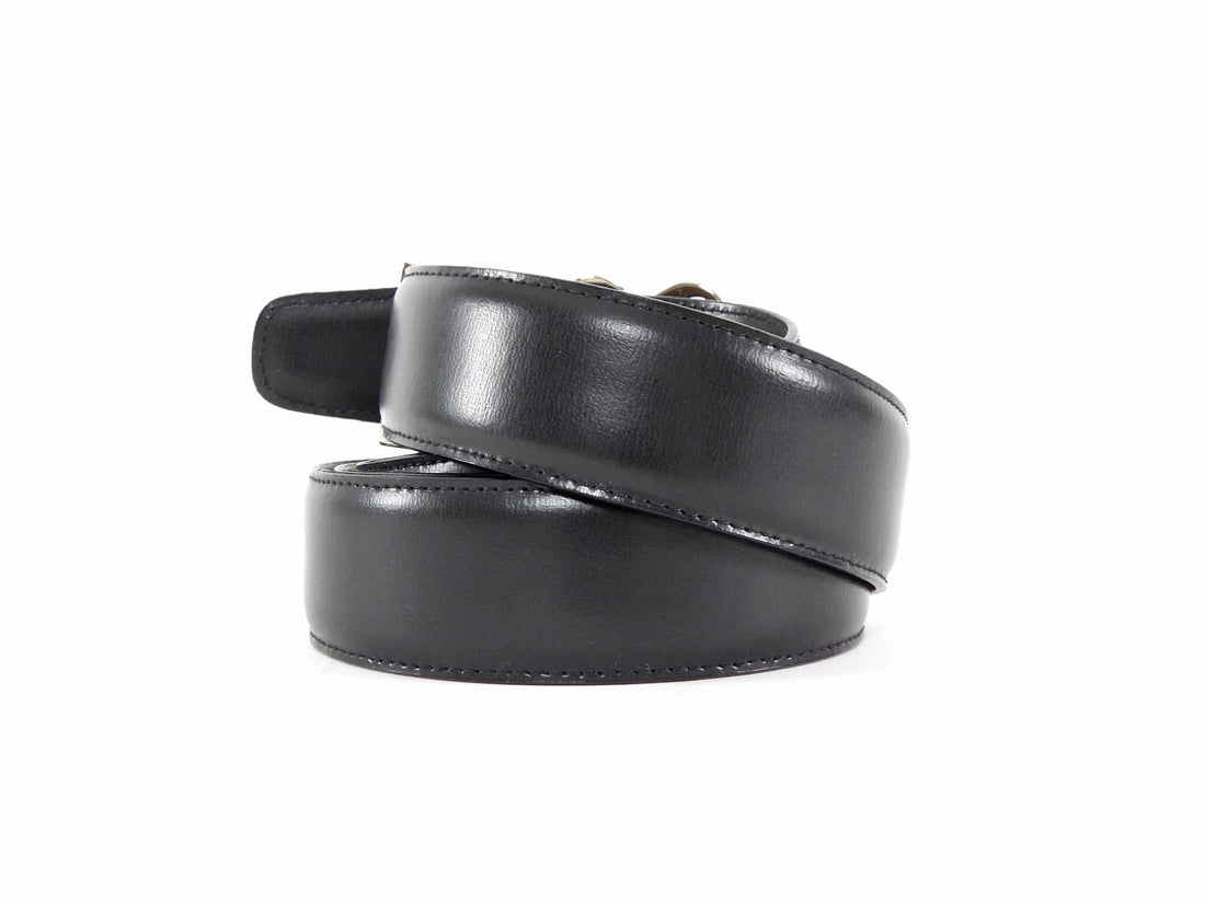 Vivienne Westwood Silver VW Buckle Leather Belt Black
