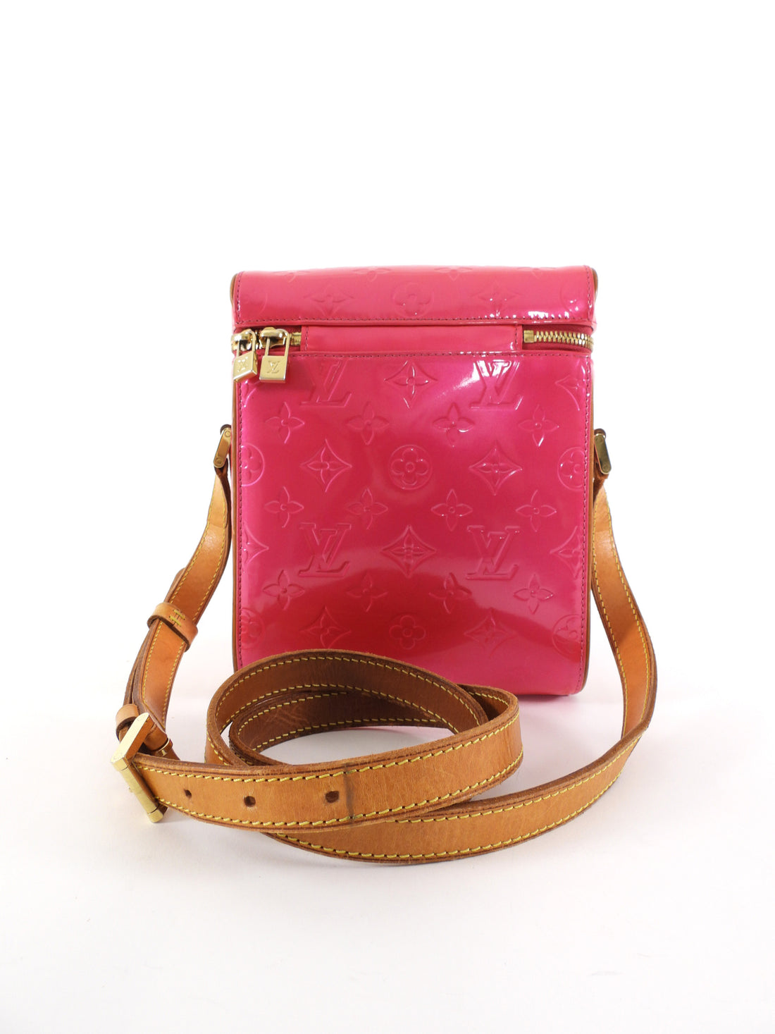 Louis Vuitton Vintage Pink Vernis Leather Sullivan Vertical Shoulder Bag