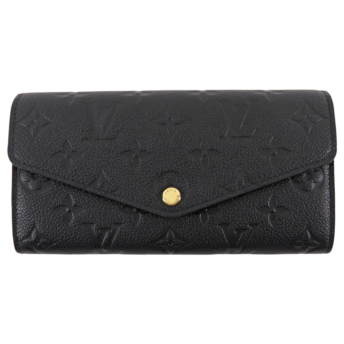 Louis Vuitton Black Empriente Monogram Leather Continental Sarah Wallet