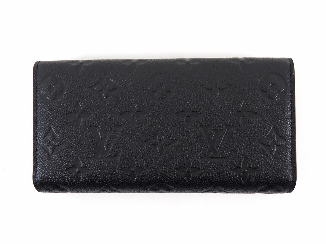 Louis Vuitton Black Empriente Monogram Leather Continental Sarah Wallet