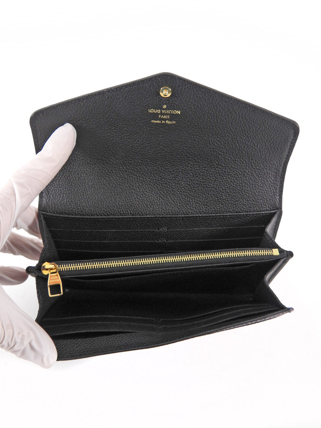Louis Vuitton Black Empriente Monogram Leather Continental Sarah Wallet