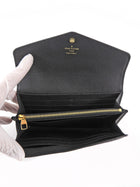 Louis Vuitton Black Empriente Monogram Leather Continental Sarah Wallet