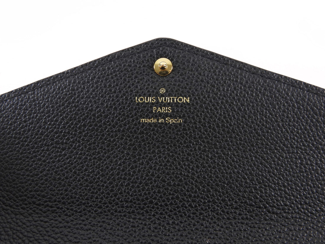 Louis Vuitton Black Empriente Monogram Leather Continental Sarah Wallet
