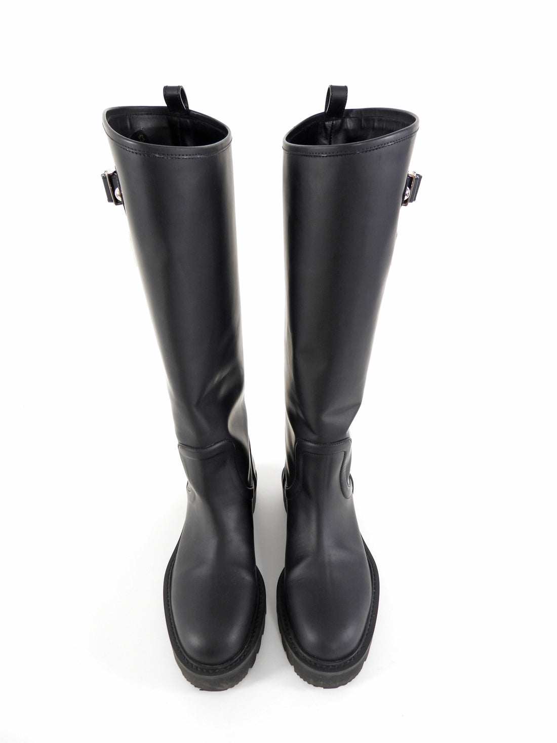 Louis Vuitton Coated Rubber Tall Tack Sole Rain Boot - 7