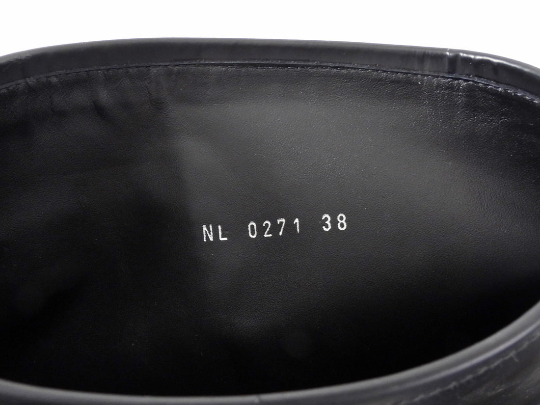 Louis Vuitton Coated Rubber Tall Tack Sole Rain Boot - 7