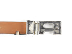 Ralph Lauren Sterling Silver RL Initial Navy Leather Belt - 85 / 34