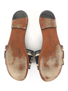 Christian Dior Navy Logo D-Way Flat Sandals - 37