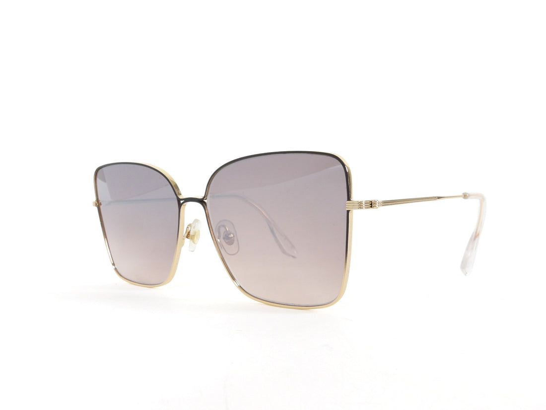 Krewe Dolly Gold Square Mirror Oversized Sunglasses