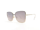 Krewe Dolly Gold Square Mirror Oversized Sunglasses