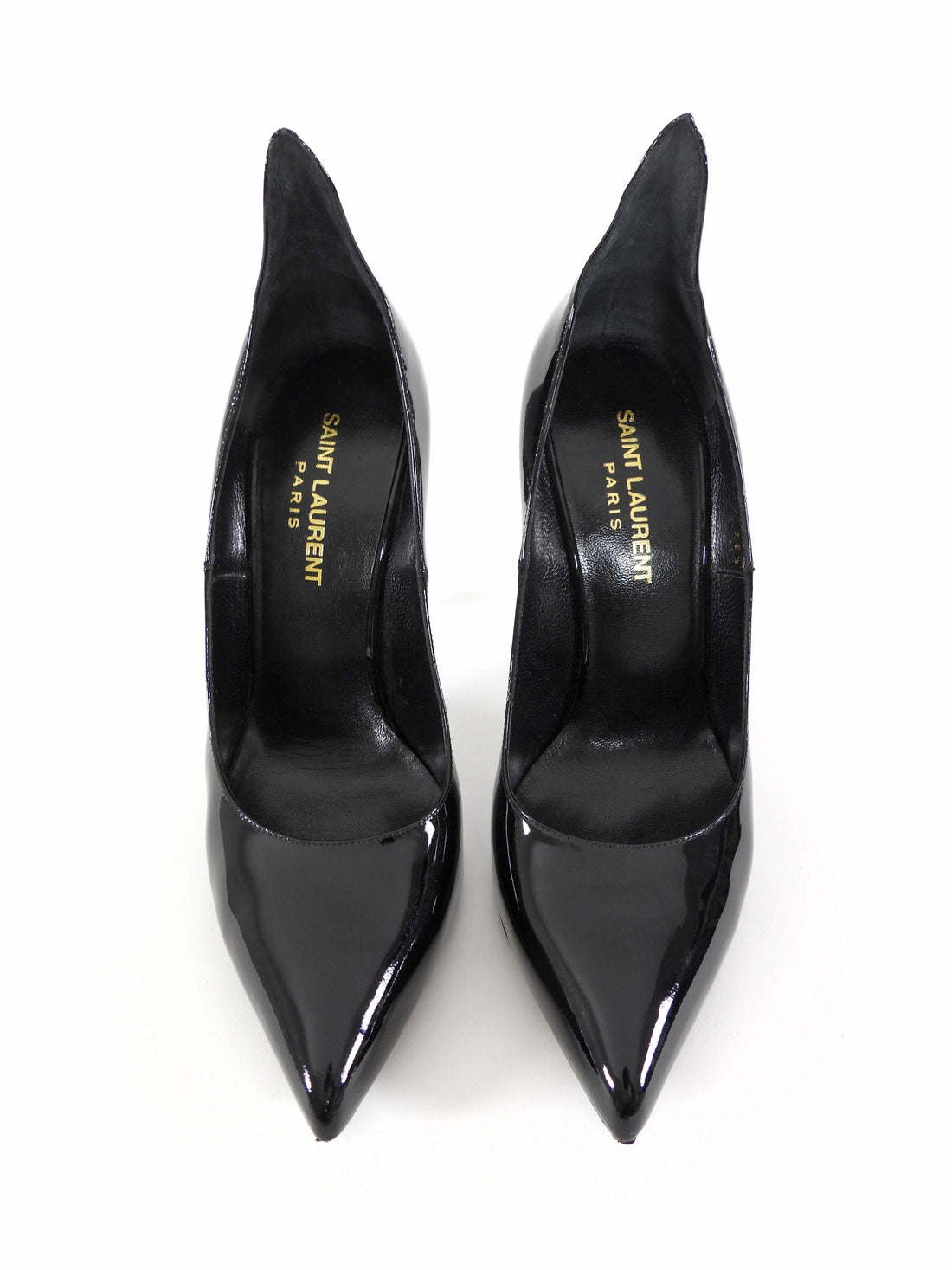 Saint Laurent Black Patent Leather 115mm High Heel Pumps - 36.5