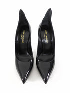 Saint Laurent Black Patent Leather 115mm High Heel Pumps - 36.5