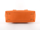 Bottega Veneta Orange Grained Leather Medium Arco Tote Bag