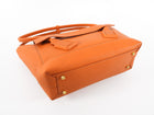 Bottega Veneta Orange Grained Leather Medium Arco Tote Bag