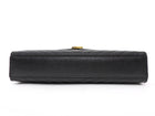 Saint Laurent Black Grain de Poudre Matelasse Quilted Envelope Chain Flap Bag Large GHW