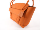 Bottega Veneta Orange Grained Leather Medium Arco Tote Bag