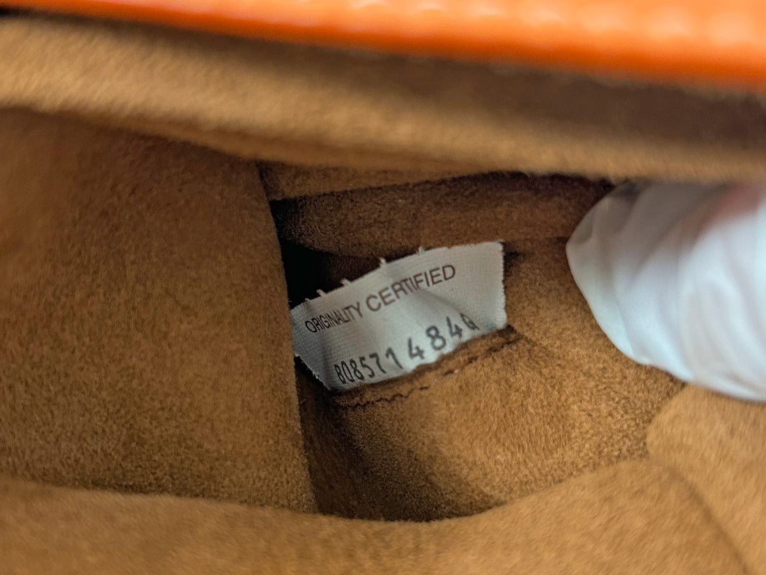 Bottega Veneta Orange Grained Leather Medium Arco Tote Bag