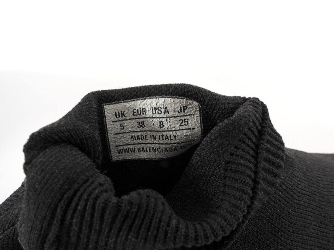Balenciaga Black Stretch Sock Speedracer Sneaker - 7