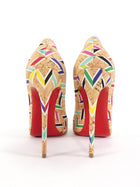 Christian Louboutin So Kate 120 Chevron Cork Pumps - 38.5 / 7.5