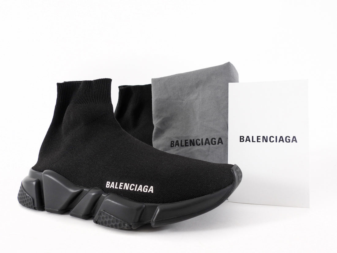 Balenciaga Black Stretch Sock Speedracer Sneaker - 7
